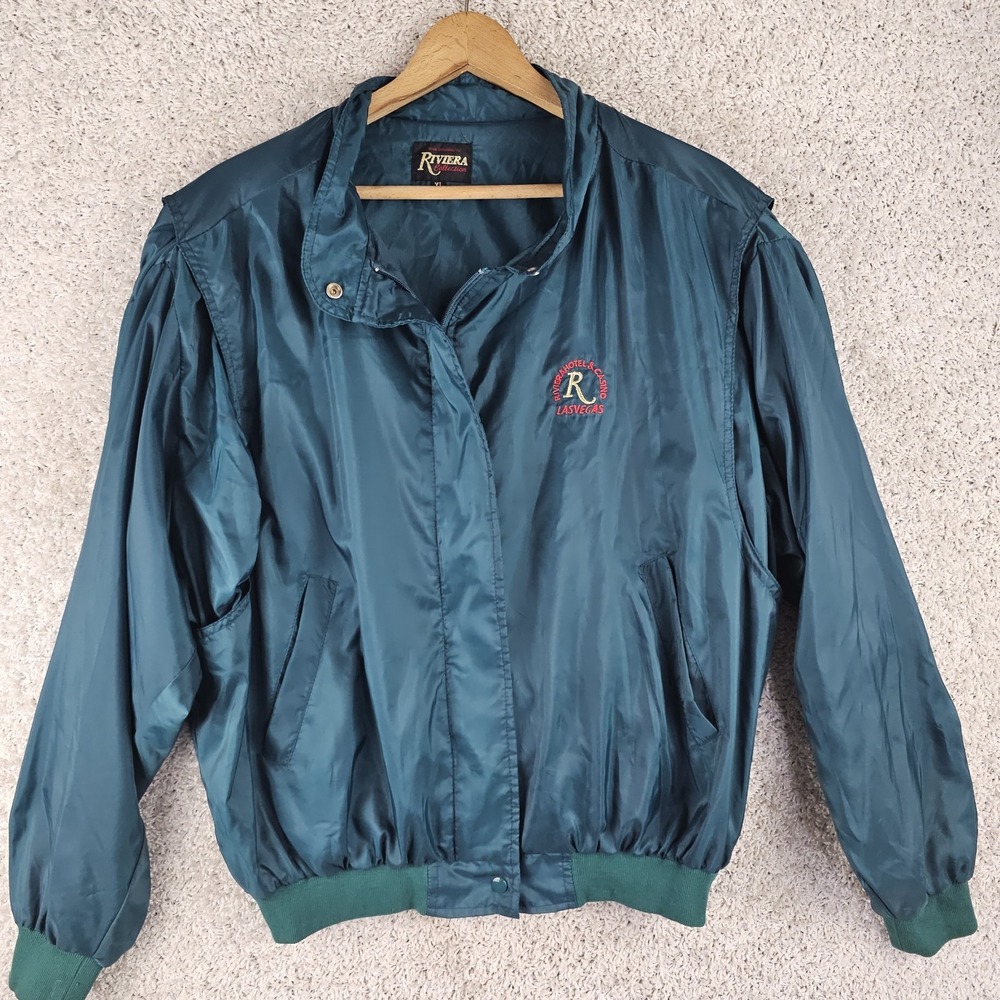 Vintage Riviera Windbreaker Hotel & Casino Mens Sz XL Las Vegas Gambling 90s